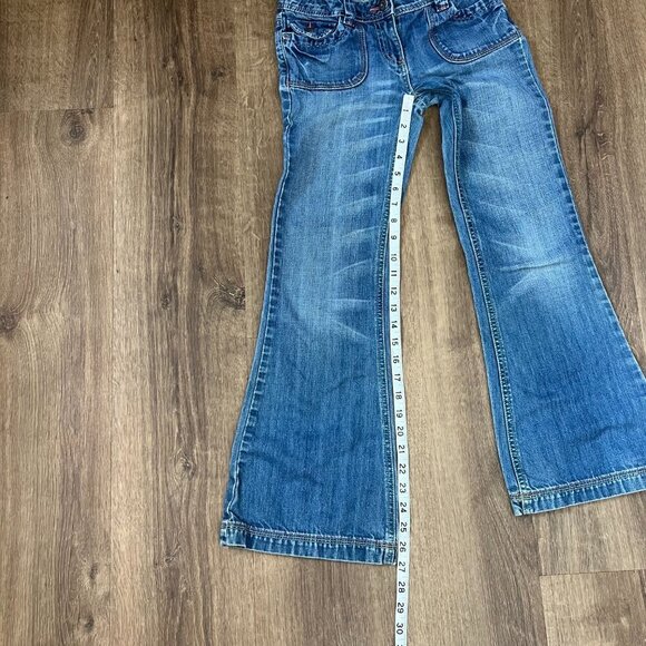 Mini Boden Flare Flap Button Pocket Jeans Sz 11Y - Picture 8 of 11